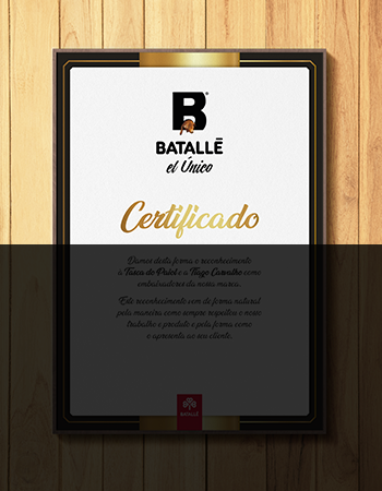 Certificado embaixador Batallé